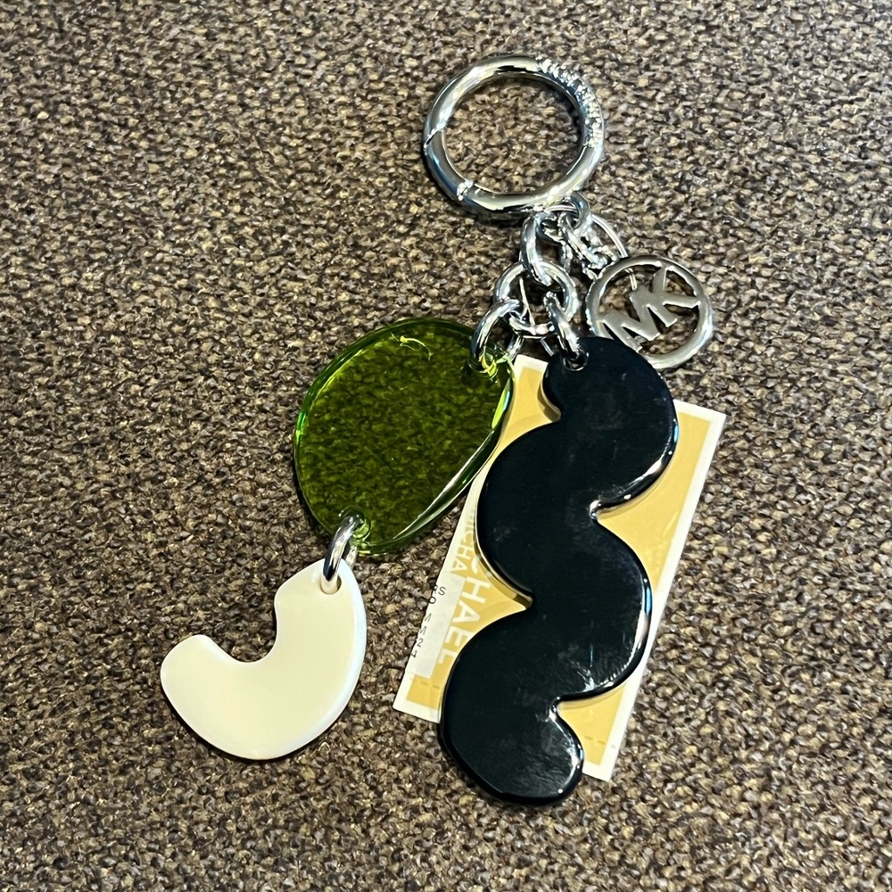 Michael Kors Black and Green Reptile Charm